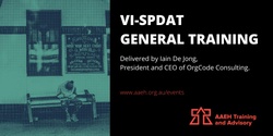 Banner image for VI-SPDAT General Training session