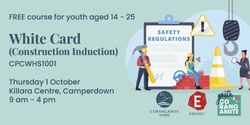 Banner image for White Card (Construction Induction) CPCWHS1001
