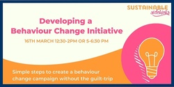 Banner image for Developing a Behaviour Change Initiative