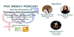 Banner image for PGC Weekly Podcast: Managing Your Sexual Health During Your University Life