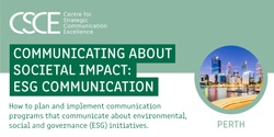 Banner image for Communicating About Societal Impact: ESG communication