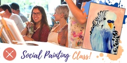 Banner image for Paint & Sip Event: Budgie Bonanza 09/02/23