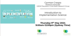 Banner image for Introduction to Implementation Science  