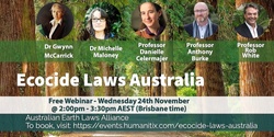 Banner image for Ecocide Laws Australia Webinar