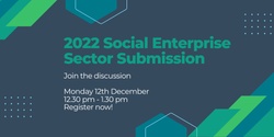 Banner image for 2022 Social Enterprise Sector Submission Discussion #QSOCENT