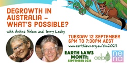 Banner image for Degrowth in Australia - What's Possible? with Anitra Nelson & Terry Leahy