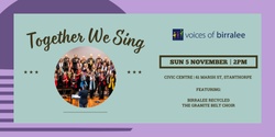 Banner image for Together We Sing