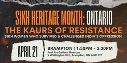 Banner image for SIKH HERITAGE MONTH: ONTARIO
