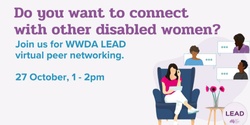 Banner image for WWDA LEAD Peer Networking - 27 October