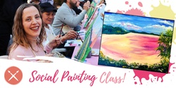 Banner image for Paint & Sip Event: Pink Salt Lake 15/06/23