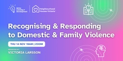Banner image for Recognising and responding to domestic and family violence