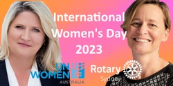 Banner image for International Women’s Day with Simone Clarke and Sarah Boxall from UN Women AUS