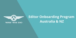 Banner image for Editor Onboarding - May 2024 - Australia & NZ