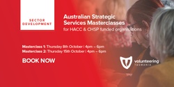 Banner image for Australian Strategic Services Masterclasses | for HACC & CHSP funded organisations