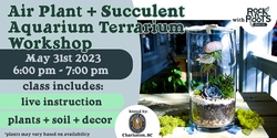 Banner image for Air Plant + Succulent Aquarium Terrarium Workshop at Indigo Reef Brewing (Charleston, SC)