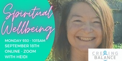 Banner image for Spiritual Wellbeing with HEIDI