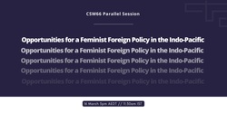 Banner image for Opportunities for a Feminist Foreign Policy in the Indo-Pacific