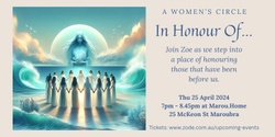 Banner image for In Honour Of... A Women's Circle in Maroubra
