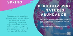 Banner image for Rediscovering Nature's Abundance - Self-guided Spring practice