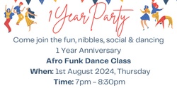Banner image for Afro Funk Dance Party - 1 Year Celebration