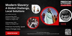 Banner image for Modern Slavery, a global Challenge, Local Solutions