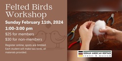 Banner image for Felted Birds Workshop