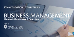 Business Management: Mon 30 Sep 1pm
