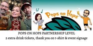 Sponsorship- Pops on hops partnership level: Podjam pat on the back plus name on signage & T-shirt 