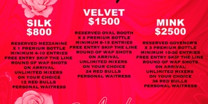 SILK VIP PACKAGE $800 (DEPOSIT)