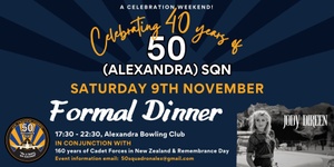 Saturday 9th November – Formal Dinner + Dance