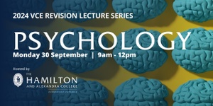 Psychology: Mon 30 Sep 9am