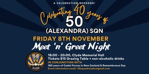 Friday 8th November – Meet ‘n’ Greet Night