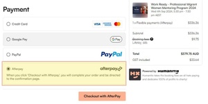 Flexible payments (Afterpay)