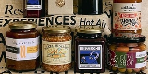 Milawa Gourmet Region Pantry Pack ( olives,mustard,honey,jam, relish) take home goodie box