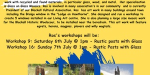 WORKSHOP 9 BCA Non Member Saturday Rustic Post with Stained Glass with Ros