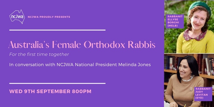 Australia's Female Orthodox Rabbis in Conversation Event Banner
