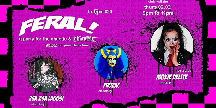 FERAL X CLUB VOLTAIRE (), North Melbourne, Thu 2nd Feb 2023, 9:00 pm -  11:00 pm AEDT | Humanitix