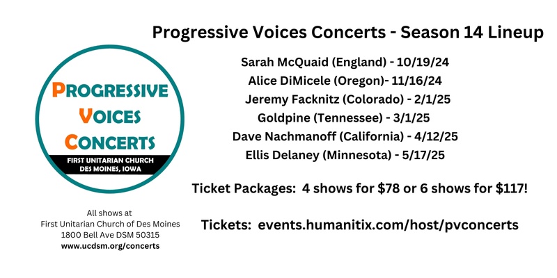 2024-2025 Progressive Voices Concerts Season Tickets