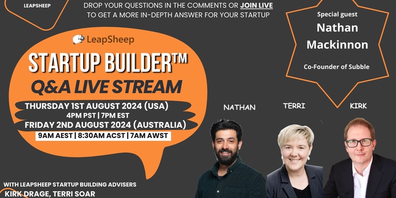 Startup Builder™ Q&A Live Stream