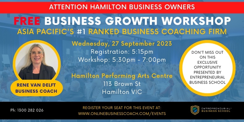 Free Business Growth Workshop - Hamilton (local time)