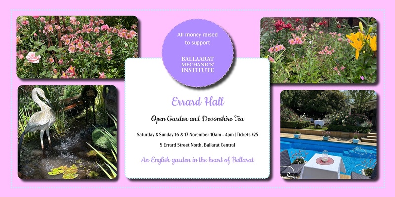 Errard Hall Open Garden & Devonshire Tea | BMI Fundraiser