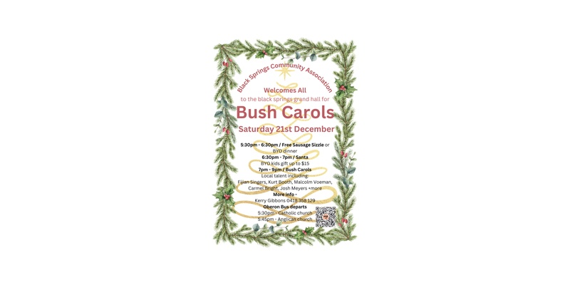 Black Springs Bush Carols 