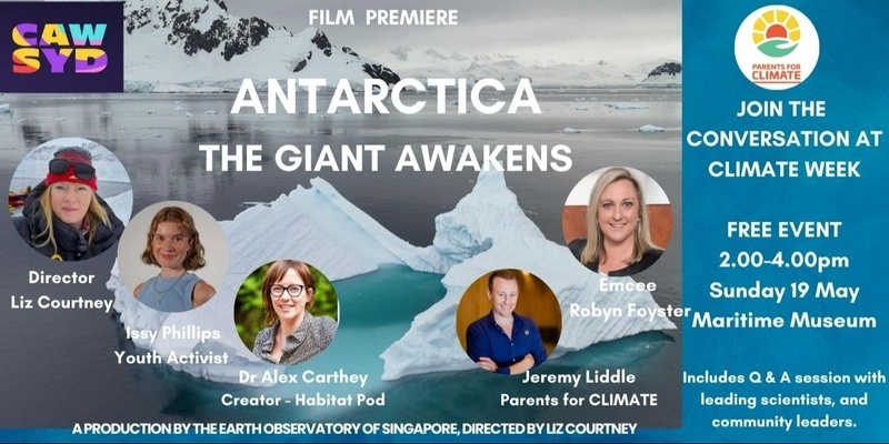Film Premiere - Antarctica the Giant Awakens with Parents for Climate + Q&A session.