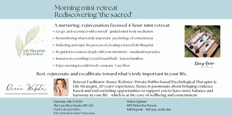 Rediscovering ‘the sacred’ Morning mini-retreat 