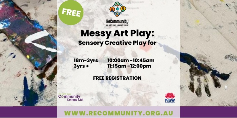 Messy Art Play - Sensory Creative Play - Preschoolers 3+ years | KEMPSEY