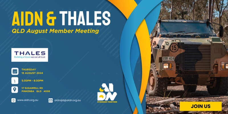 AIDN QLD August Member Meeting with THALES