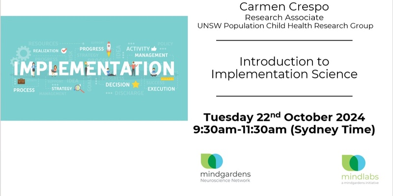 Introduction to Implementation Science   Employees of UNSW, South Eastern Sydney Local Health District, Black Dog Institute and NeuRA - Discount Tickets $20