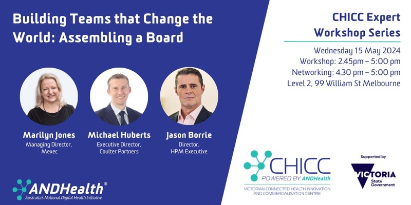 CHICC Expert Workshop: Building Teams that Change the World - Assembling a Board  