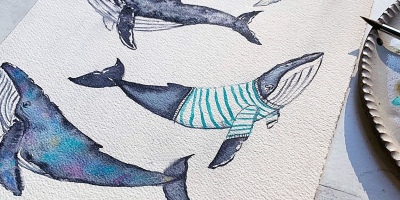 Beginner's Watercolor Class: Learn to Paint A Whale