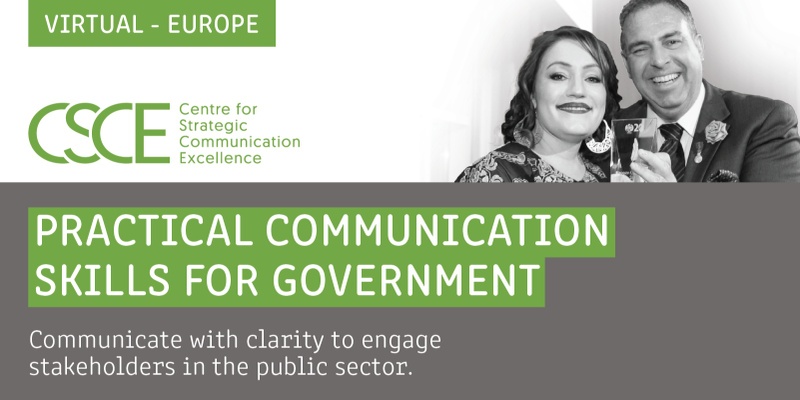 Practical Communication Skills For Government - Virtual (Europe)